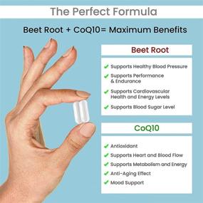 img 1 attached to 🥦 Organic Beet Root Capsules 1350mg: CoQ10 Energy Supplement & Nitric Oxide Booster for Blood Pressure, Immune Support, Healthy Circulation, Athletic Performance - 60 Ct 1 Month Supply