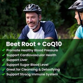 img 2 attached to 🥦 Organic Beet Root Capsules 1350mg: CoQ10 Energy Supplement & Nitric Oxide Booster for Blood Pressure, Immune Support, Healthy Circulation, Athletic Performance - 60 Ct 1 Month Supply