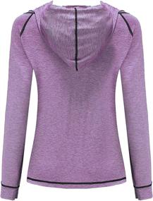 img 2 attached to 🏃 DancingCat Women's Workout Hoodie: Lightweight Active Full-Zip Running Track Jacket