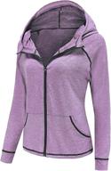 🏃 dancingcat women's workout hoodie: lightweight active full-zip running track jacket логотип