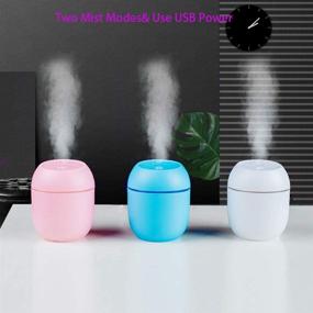 img 1 attached to 🌬️ Мини-увлажнители Generic Brands, питаемые от USB - для спальни, детской комнаты, домашнего офиса и автомобиля - с подсветкой, увлажнитель воздуха для увлажнения лица (белый)