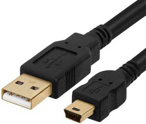 img 2 attached to 🔌 Cmple - Кабель USB 2.0 A к Mini B 5 Pin Male высокоскоростной кабель USB зарядное устройство данных с позолоченными разъемами - 1,5 фута, черный.