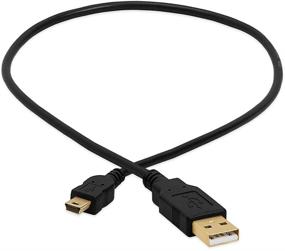img 1 attached to 🔌 Cmple - Кабель USB 2.0 A к Mini B 5 Pin Male высокоскоростной кабель USB зарядное устройство данных с позолоченными разъемами - 1,5 фута, черный.
