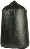 🗑️ plasticplace 40-45 gallon trash bags: 12 micron black high density liners | 40" x 48" (250 count) | versatile for home, office & outdoor use logo