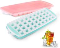 🧊 zdzdz silicone ice cube molds with lid - 2 pack, easy-release small ice trays for 72 ice cubes - stackable ice mold set for iced coffee, whiskey, cocktails - tiny size for convenient use logo