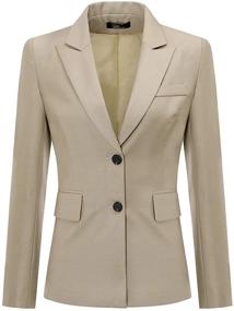 img 3 attached to 👔 Office Work Suit Set for Women: One Button Blazer and Pants