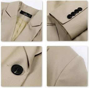 img 1 attached to 👔 Office Work Suit Set for Women: One Button Blazer and Pants