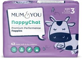 img 4 attached to 👶 Mum &amp; You Nappychat Premium Performance Eco Diapers, Size 3 (42 Diapers) - Smart Tube Technology, Leak Protection, 100% Recyclable, Hypoallergenic, Dermatologically-Tested, No Lotion, Perfume or Dyes.