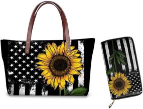 img 4 attached to Coloranimal Sunflower Shoulder American Crossbody