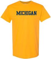 футболка men's michigan wolverines basic block: одежда и рубашки логотип