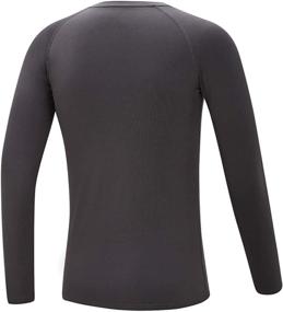 img 2 attached to 👕 DEVOROPA Long Sleeve Compression Shirt for Youth Boys - Quick Dry Sports Baselayer Ideal for Football and Baseball Undershirt