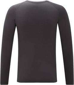 img 1 attached to 👕 DEVOROPA Long Sleeve Compression Shirt for Youth Boys - Quick Dry Sports Baselayer Ideal for Football and Baseball Undershirt