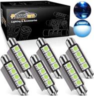 🔵 partsam ice blue festoon led light bulbs for interior dome, trunk & footwell - pack of 6 logo