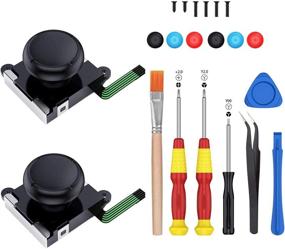 img 4 attached to ABLEWE 2-Pack 3D Joycon Joystick Replacement Kit for Switch: Includes Joystick, Tools, and Accessories
