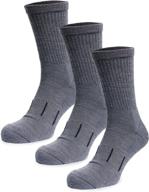 🧦 high-quality merino wool hiking socks for women and men - 85% merino wool crew style logo