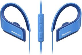 img 2 attached to 🎧 Беспроводные спортивные наушники Panasonic Wings: эргономичные блютуз-наушники с 3D гибкими спортивными клипсами, микрофоном, контроллером звонков/громкости и защитой от воды IPX5 - RP-BTS35-A (синий)