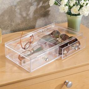 img 2 attached to MDesign Stackable Organizer Sunglasses Eyeglasses