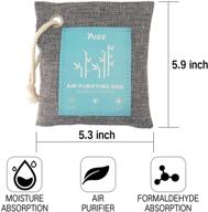 🎋 powerful 4 pack of activated bamboo charcoal bags: air deodorizer, odor eliminator, and closet deodorizer for home, car, closet, shoes, and office (each 200g) logo