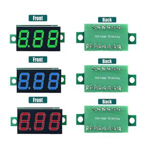 img 3 attached to 🔋 DaFuRui 0.36" Mini Digital Voltmeter - Accurate DC Voltage Display & Tester (0-100V) with Reverse Polarity Protection - Red/Green/Blue