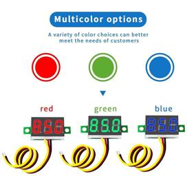 img 2 attached to 🔋 DaFuRui 0.36" Mini Digital Voltmeter - Accurate DC Voltage Display & Tester (0-100V) with Reverse Polarity Protection - Red/Green/Blue