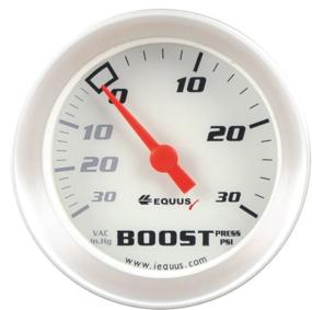 img 1 attached to 📊 Equus 8257 2-inch Vacuum/Boost Gauge with Aluminum Bezel in White