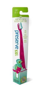img 3 attached to 🌿 Экологически чистые детские зубные щетки: Preserve Recycled (Сделано в США), мягкие щетинки, 6 штук в разных цветах