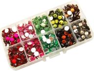 💎 colorful assorted rhinestones set - summer-ray 7mm, storage box included (color collection #1) logo