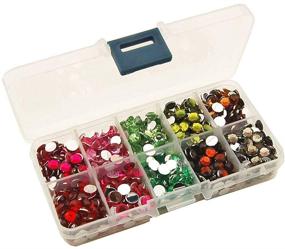 img 1 attached to 💎 Colorful Assorted Rhinestones Set - Summer-Ray 7mm, Storage Box Included (Color Collection #1)