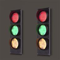 niuyao retro industrial wall lamp - remote control traffic light wall light - black finish - 5w energy-saving led wall lamp with remote control - bulb included - 3 light - 19'' h (424383) логотип