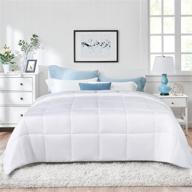 🌿 supodon bamboo comforter set queen size - cooling white duvet insert with 2 pillowcases for all seasons logo