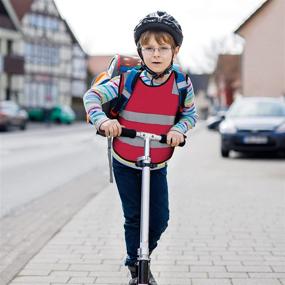 img 2 attached to Reflective Visibility Children Protective Skateboarding