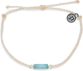 img 3 attached to Pura Vida Gold/Silver Druzy Bracelet: Waterproof & Adjustable Band