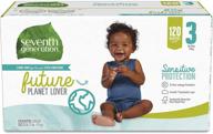 👶 seventh generation sensitive skin baby diapers, size 3, 120 count, giant pack logo