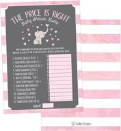 🐘 25 pink elephant guess if the price is right baby shower game ideas: gender neutral reveal and fun party activities for boys, girls, and couples logo