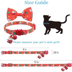 img 3 attached to 🎅 PUPTECK Christmas Cat Collar with Santa Claus Bell - 2 Pack Cute Breakaway Collar Set for Cats and Dogs