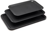 🍪 neuva non-stick cookie and baking sheets set of 3 – oven safe up to 450 degrees, non-stick coated steel pans with large, medium, and small sizes logo