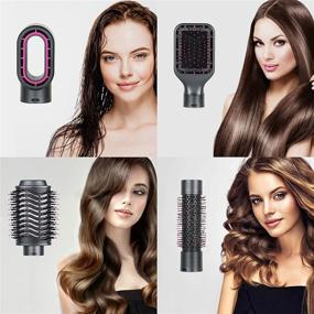 img 3 attached to 💁 4-in-1 Hot Air Brush: Professional Hair Dryer, Curler, Straightener, and Volumizer, with Negative Ion Technology