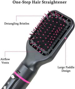 img 1 attached to 💁 4-in-1 Hot Air Brush: Professional Hair Dryer, Curler, Straightener, and Volumizer, with Negative Ion Technology