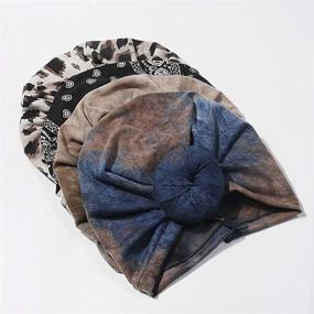 img 1 attached to 🧣 Chic and Comfy Women's Stretch Turban Hats: Printed Hair Scarf Turban Head Wrap with Pre-Twist Style - Ultra Soft, Extra Elastic, and Breathable