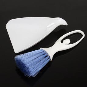 img 1 attached to 🧹 Jscarlife Mini Dustpan and Brush Set - Best Cleaning Tool for Desks, Countertops, Keyboards, Cats, Dogs, and Other Pets - Compact Broom and Dustpan Set