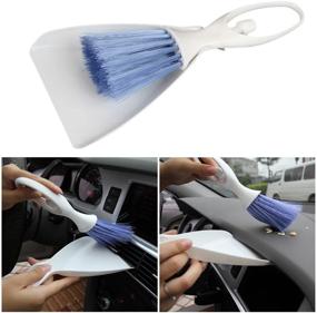 img 3 attached to 🧹 Jscarlife Mini Dustpan and Brush Set - Best Cleaning Tool for Desks, Countertops, Keyboards, Cats, Dogs, and Other Pets - Compact Broom and Dustpan Set