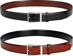 img 2 attached to 👔 BSLLNEK Genuine Leather Reversible Belt Reverse: Versatile and Stylish Accessory for Men