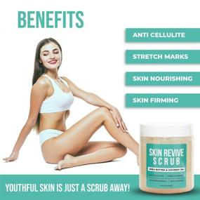 img 1 attached to 💆 Reviving Skin Scrub - Cellulite Remover for Body - Women's Body Exfoliator - Exfoliating Women's Body Scrub - Stretch Mark Removal - Booty Scrub with Anti-Cellulite Oil - Butt Scrub - BODY MAXX