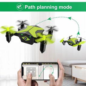 img 1 attached to 🚁 Green Foldable Drone with Camera for Kids Beginners, RC Quadcopter with App FPV Video, Voice Control, Altitude Hold, Headless Mode, Trajectory Flight - Ideal Boys' Gifts, Girls' Toys