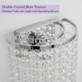 img 3 attached to 💎 Modern Crystal Wall Sconce, Chrome Flush Mount Wall Lamp with Glam Finish for Bedroom, Living Room, Hallway - Indoor 1-Light Fixture