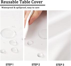 img 1 attached to 🍽️ Versatile Rectangle Tablecloth: Resistant and Decorative Table Decorations