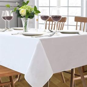 img 4 attached to 🍽️ Versatile Rectangle Tablecloth: Resistant and Decorative Table Decorations