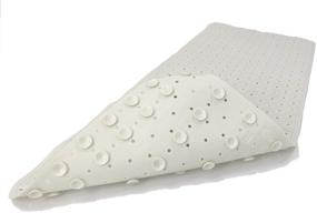 img 4 attached to Safeland XL Non-Slip Bath Mat: 36x14 Inch, TPR Material, Eco-Friendly, Machine Washable, Extra-Soft