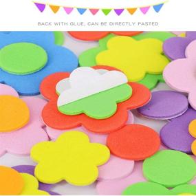 img 3 attached to 🎨 Assorted Colors 7 Pack Self-Adhesive Foam Stickers - Ideal Kid's Arts and Crafts Supplies for Greeting Cards, Home Decoration, and More (Letters, Stars, Hearts, Flowers, Cats, Dogs, and Numbers)