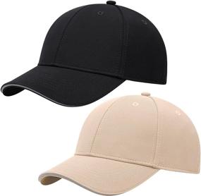 img 4 attached to High Visibility Reflective Brim Baseball Hats: Adjustable Blank Ball Cap for Men and Women - Ideal for Golfing